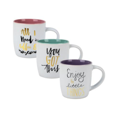 Mug, with motivational saying, 350ml